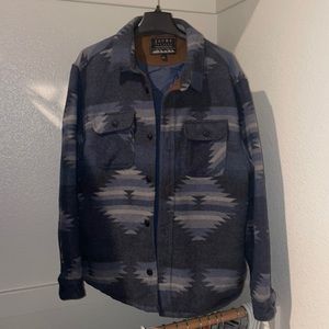 Jachs New York Wool Blend Aztec Blue Button Down